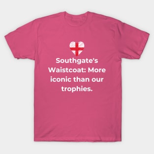 Euro 2024 - Southgate's Waistcoat: More iconic than our trophies. England Flag. T-Shirt